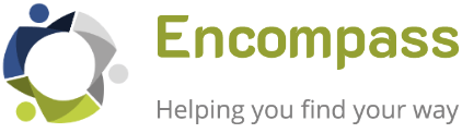 Encompass South West logo with read more link